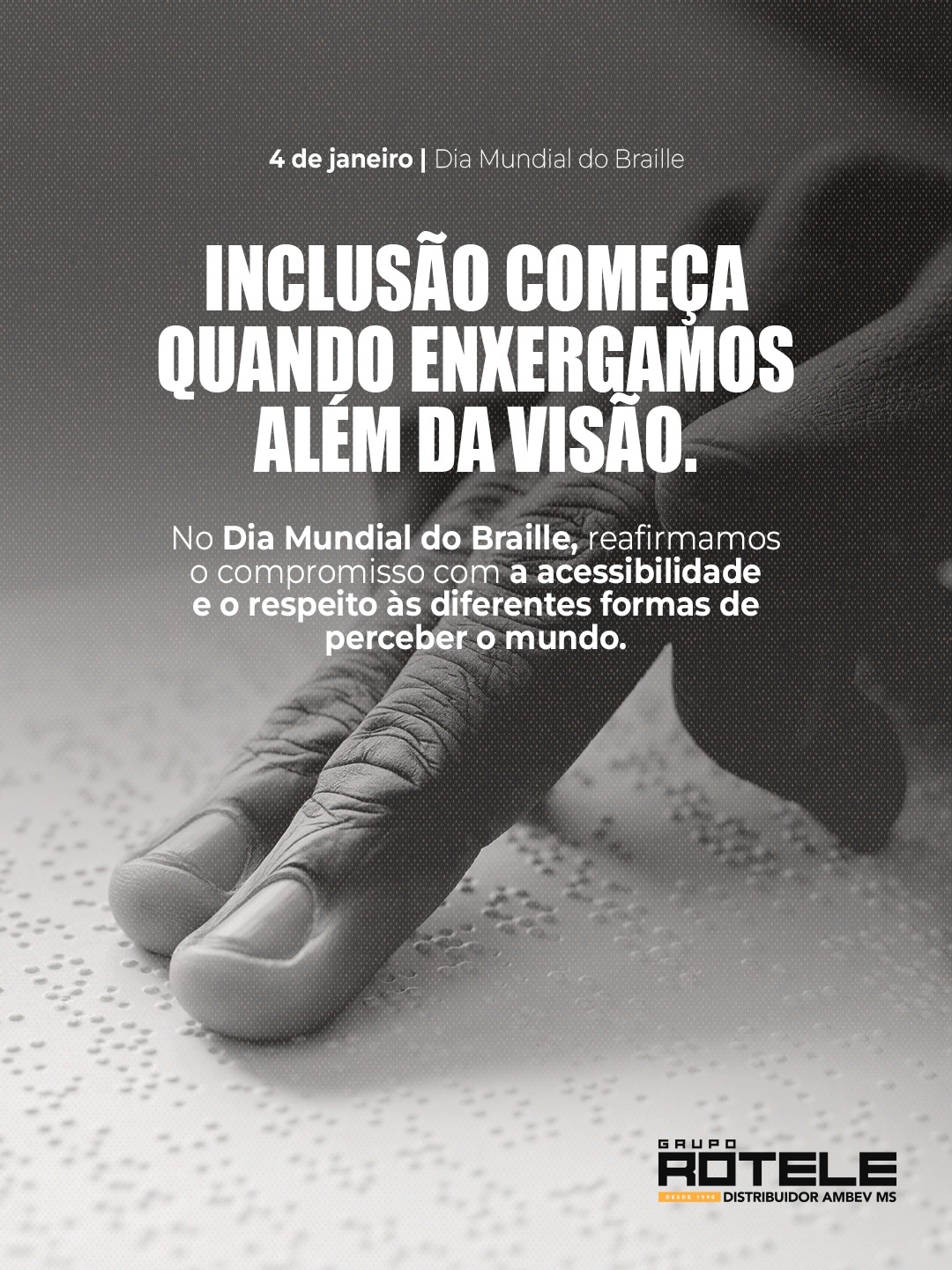 Campanha de inclusão — braile